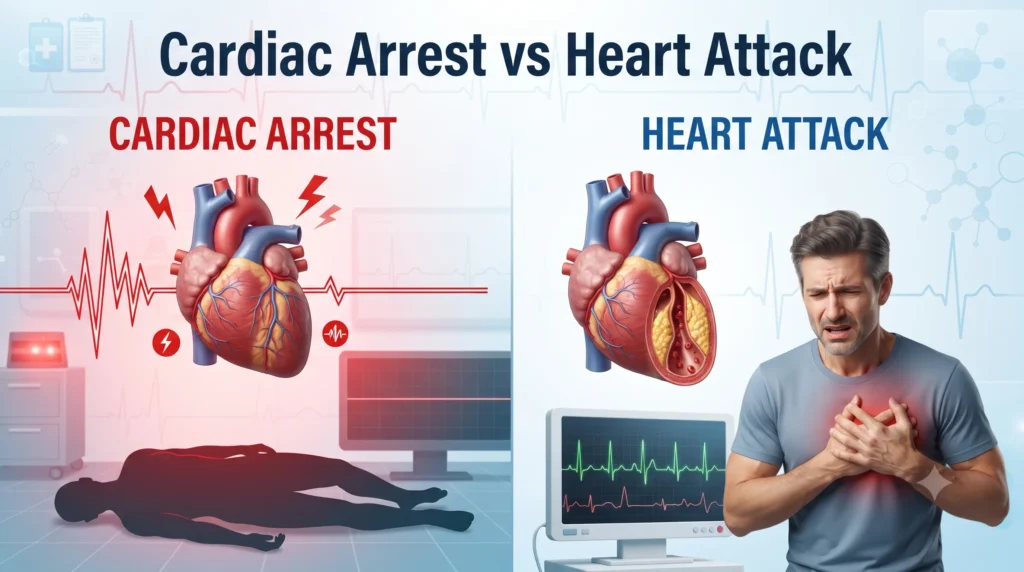Difference Between Cardiac Arrest and Heart Attack?